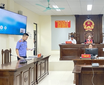Viện KSND huyện Phú Xuyên tổ chức phiên tòa xét xử trực tuyến